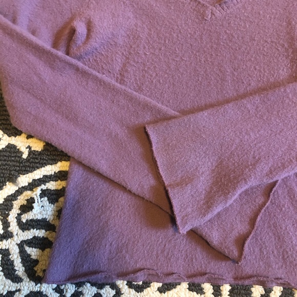 Aeropostale slim fit fuzzy purple sweater. Size M. - Picture 2 of 8